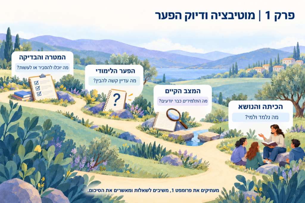 מפת פרק 1 | מוטיבציה ודיוק הפער